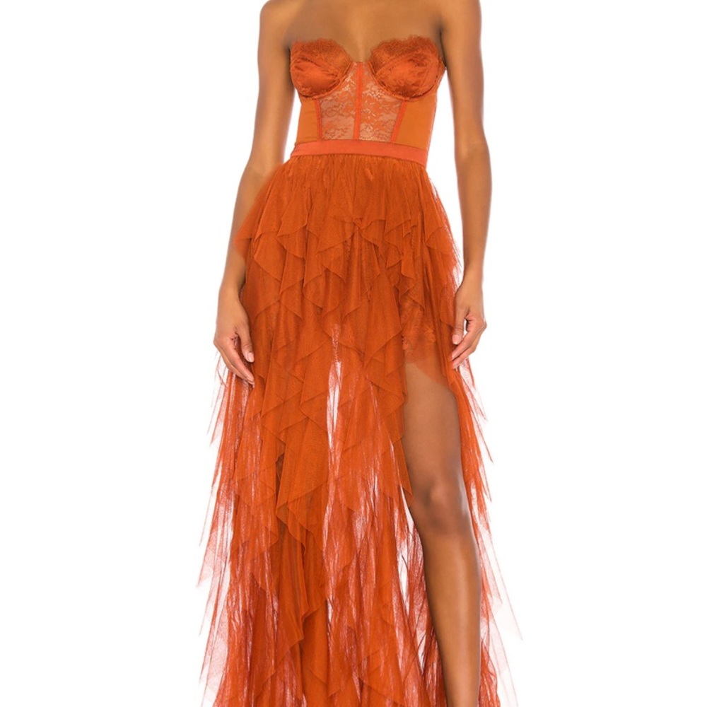 Bustier Gown Rust - For Love and Lemons